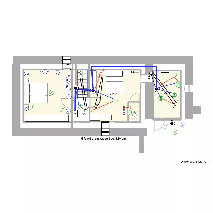 LUM combles am&eacute;nag&eacute;s. Plan de 