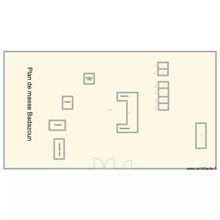 Vue En Plan de masse Badazoun. Plan de Vue En Plan de masse Badazoun. Plan de