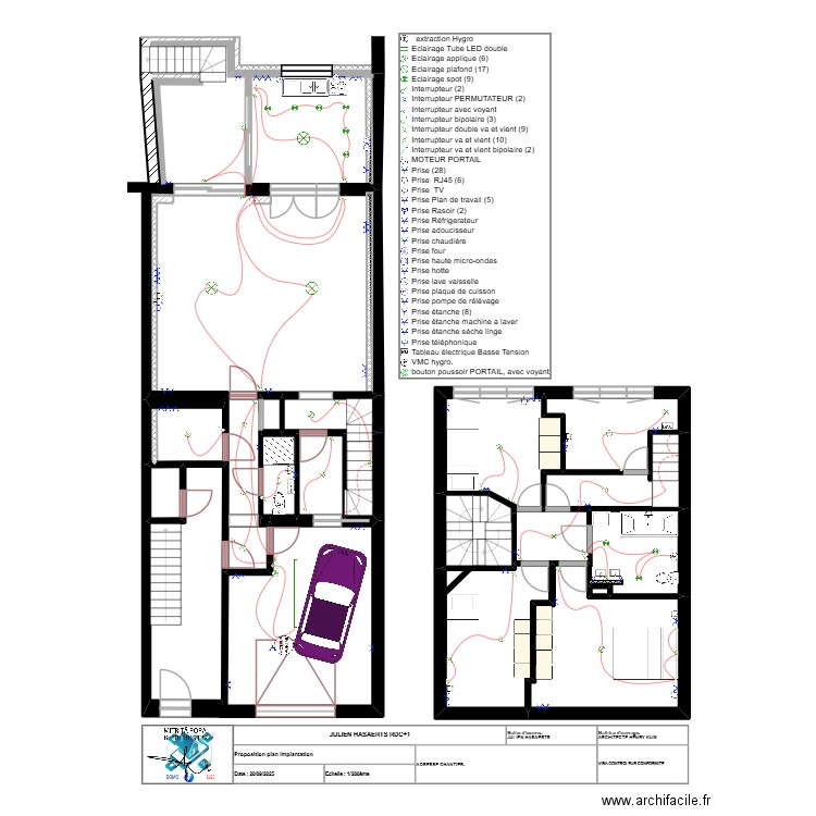 JULIEN HASAERTS RDC+1. Plan de 16 pièces et 92 m2