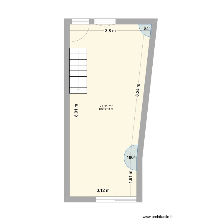 Maison - Plan 1 pièce 27 m2 dessiné par AnthonyGoumard