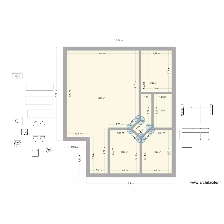 plan1. Plan de 5 et 92 m² plan1. Plan de 5 et 92 m²