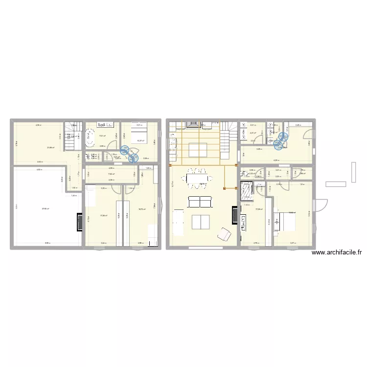 SAINT MO VDEF5. Plan de 18 pièces et 258 m²