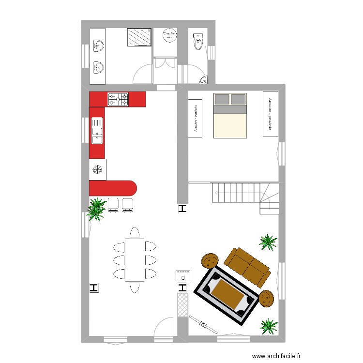 maison après. Plan de 0 pièce et 0 m2