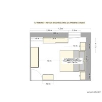 CHAMBRE 1 amenagee en  chambre d'amis et dressing REV4