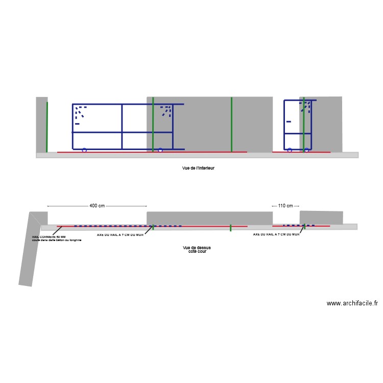 plan pose rail 8. Plan de 0 pièce et 0 m2