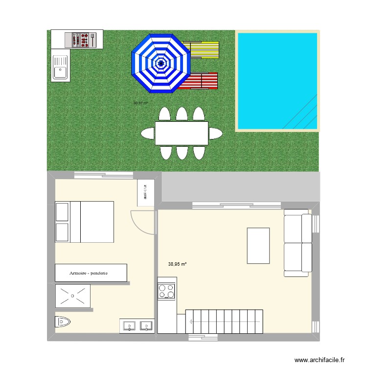 plan etage a. Plan de 0 pièce et 0 m2