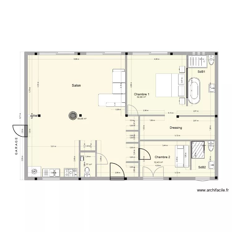 AZOTA_30_01_2026. Plan de 4  et 104 m²