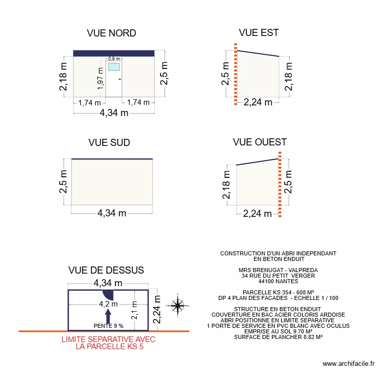 DP 4 BRENUGAT. Plan de 