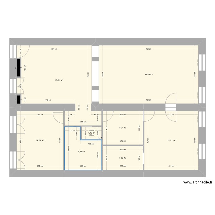 Tissot rénové. Plan de 0 pièce et 0 m2