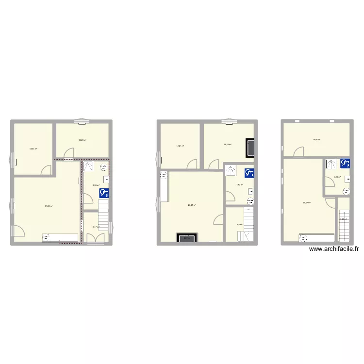 Maison divis&eacute;e Launac. Plan de 15  et 191 m²