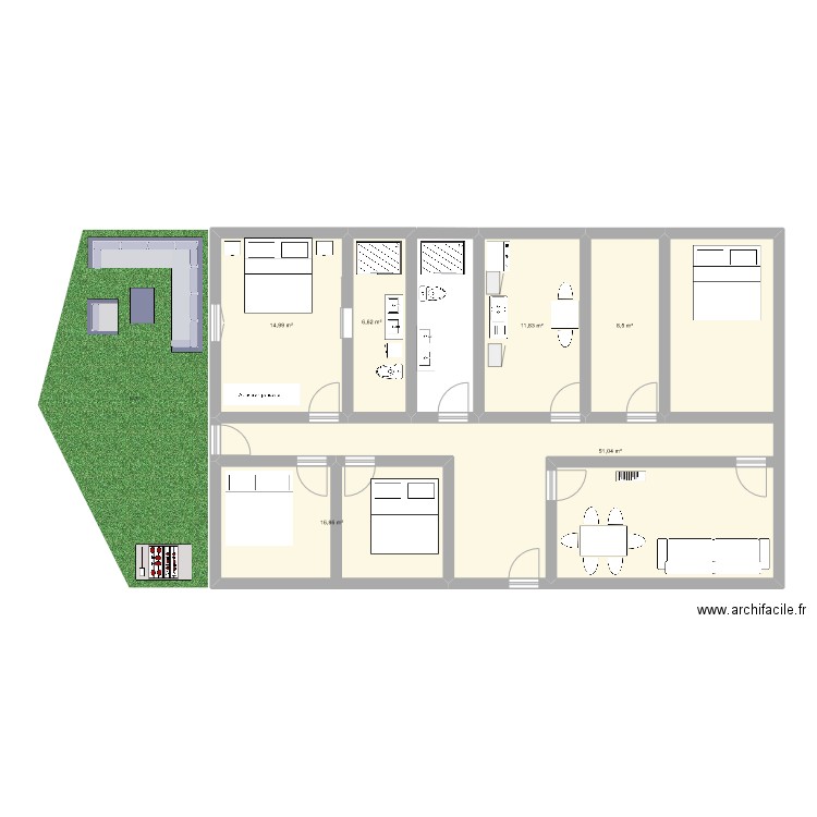 MAISON BLED 15X10. Plan de 0 pièce et 0 m2