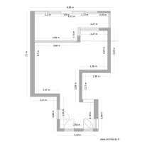 Vue en plan - Terrasse et S&eacute;jour