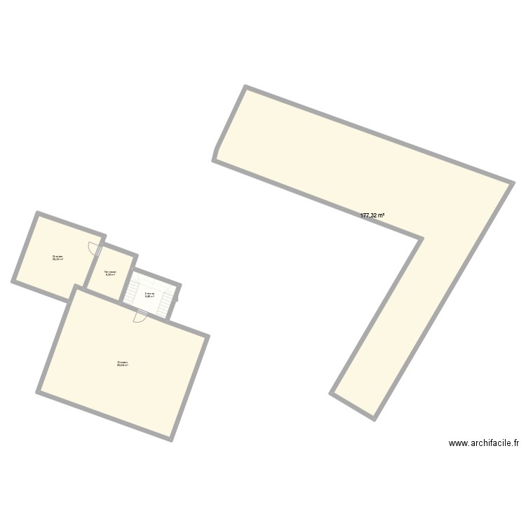 chateau de bouzy la foret. Plan de 26 pièces et 945 m2
