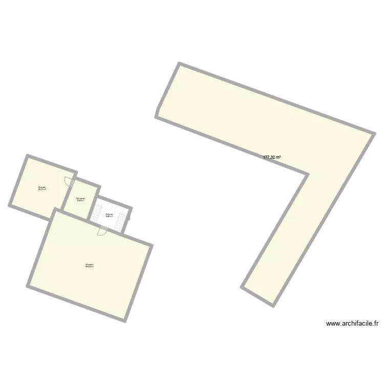 chateau de bouzy la foret. Plan de 