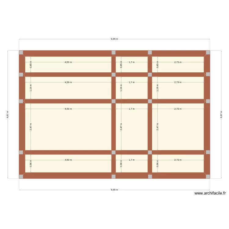 2ch 55m2 new3 plancher. Plan de 12  et 49 m²