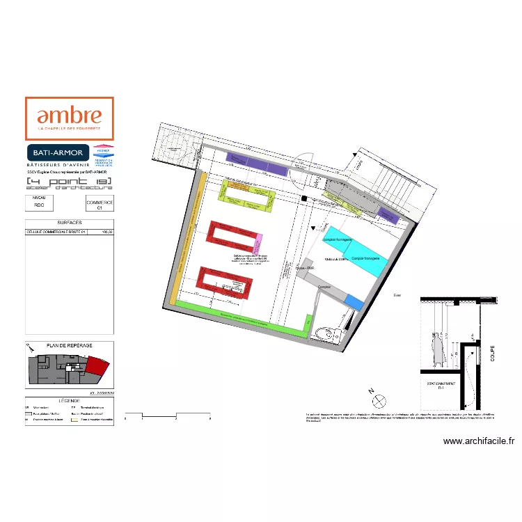 Plan Cave &agrave; vin Fromagerie. Plan de 