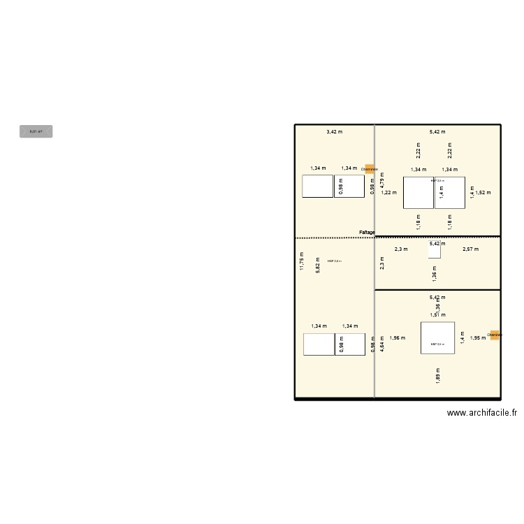 Plan toiture Velux. Plan de 10 pièces et 208 m2