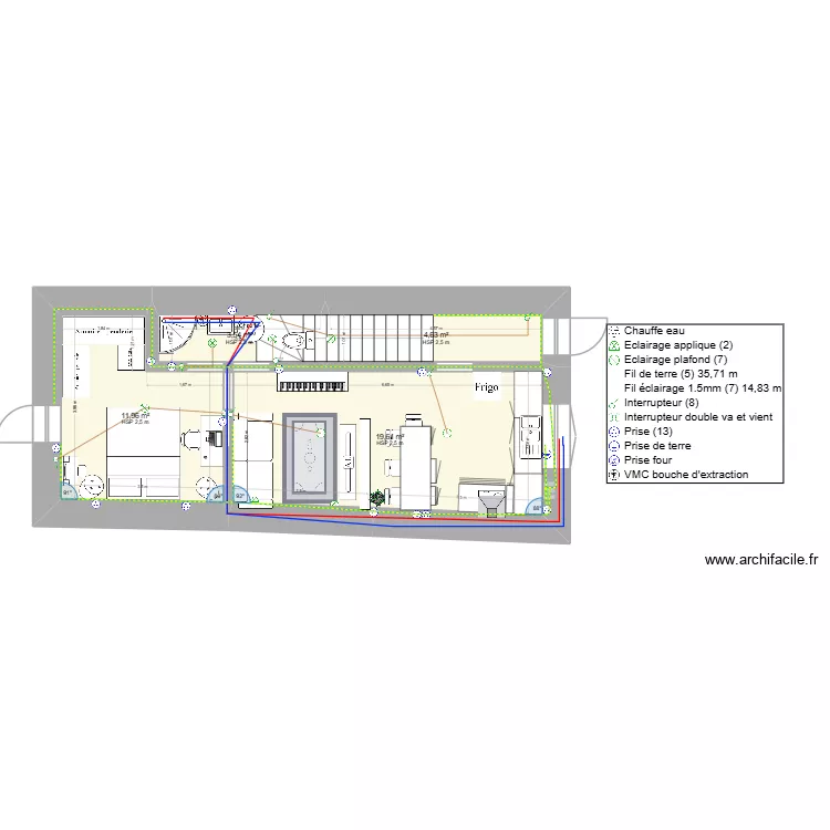 salle de bain. Plan de salle de bain. Plan de