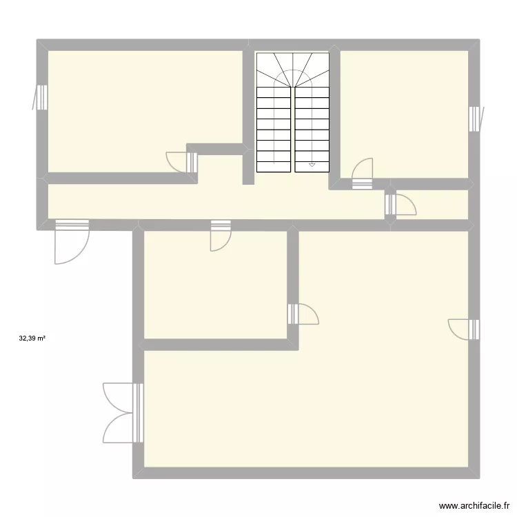 Rez de chauss&eacute;. Plan de 6  et 77 m²
