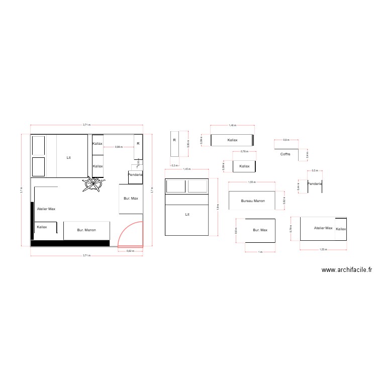 salon. Plan de 0 pièce et 0 m2