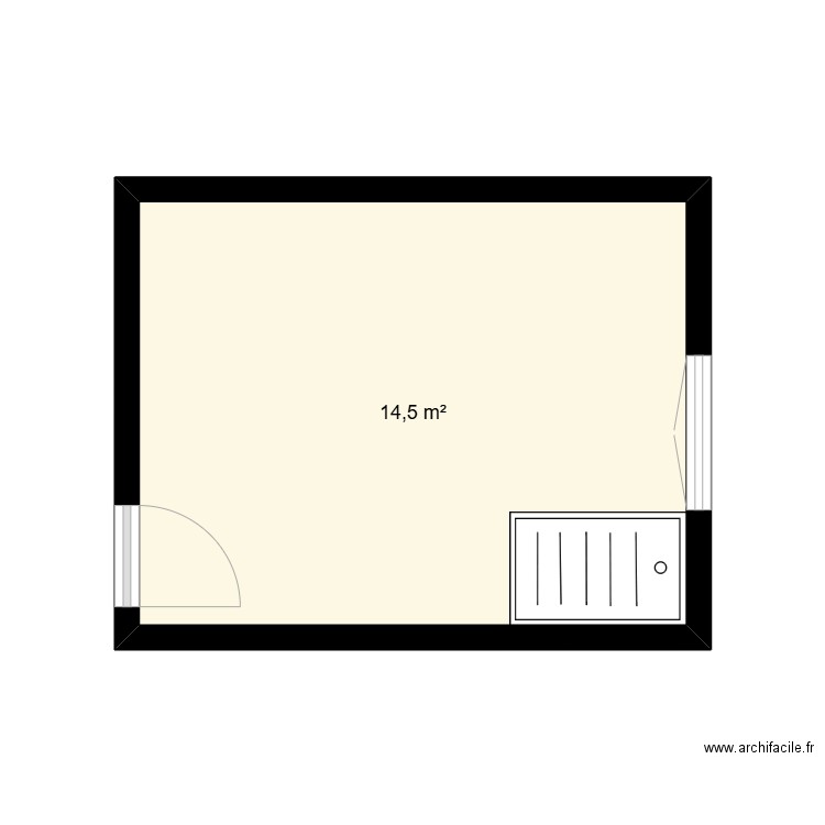 THIERRY JACUZZI. Plan de 1 pièce et 15 m2