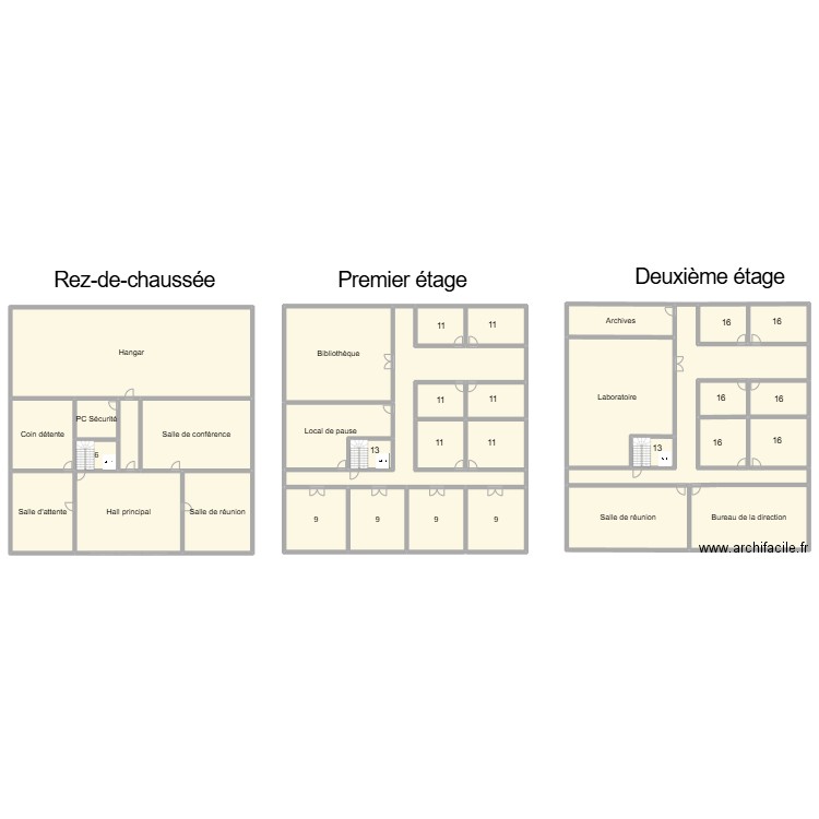 MindCare. Plan de 33 pièces et 1557 m2