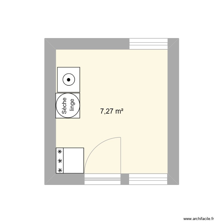buanderie. Plan de 0 pièce et 0 m2