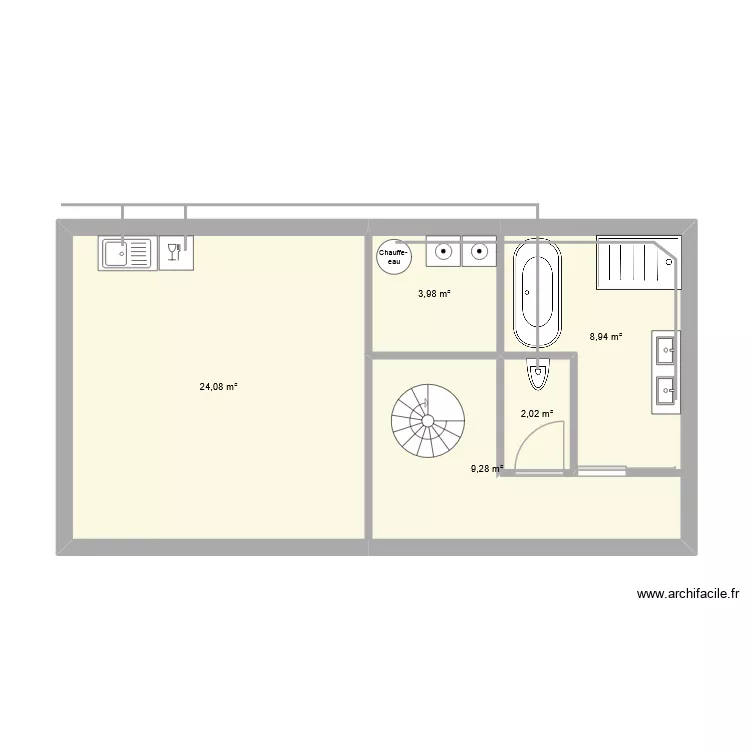 plan maison. Plan de 5  et 48 m²