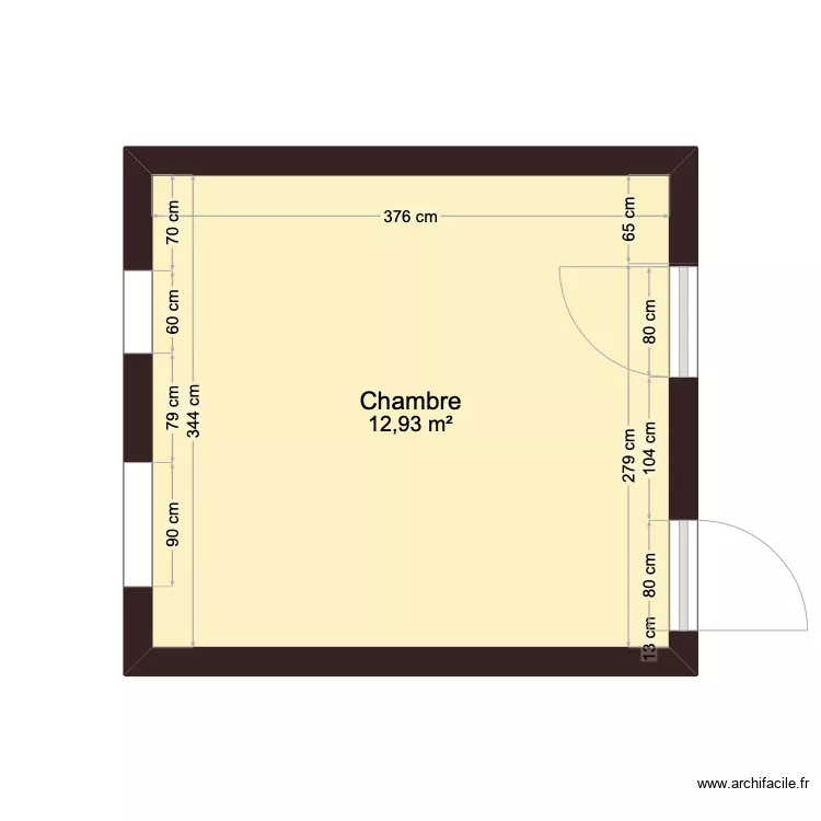 CHAMBRE PARENTALE. Plan de 