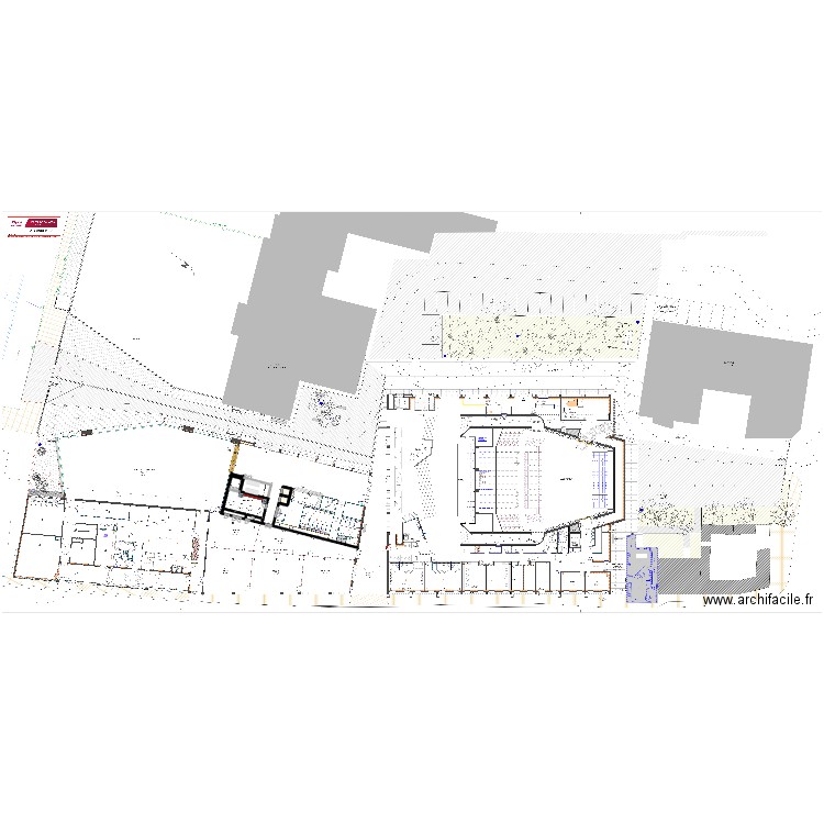 Hall Hôtel Département. Plan de 1 pièce et 25 m2