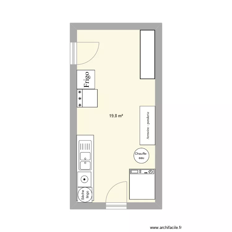 Cellier Chaillé. Plan de 1 et 20 m² Cellier Chaillé. Plan de 1 et 20 m²