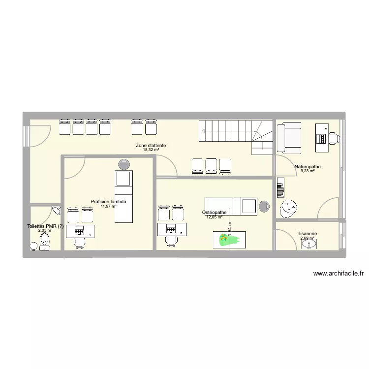 Cab Normandie 2. Plan de 6 et 56 m² Cab Normandie 2. Plan de 6 et 56 m²