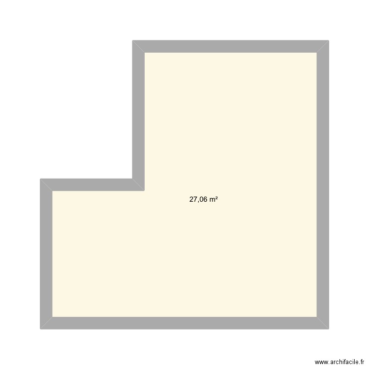 Extension StMalo. Plan de 1 pièce et 27 m2