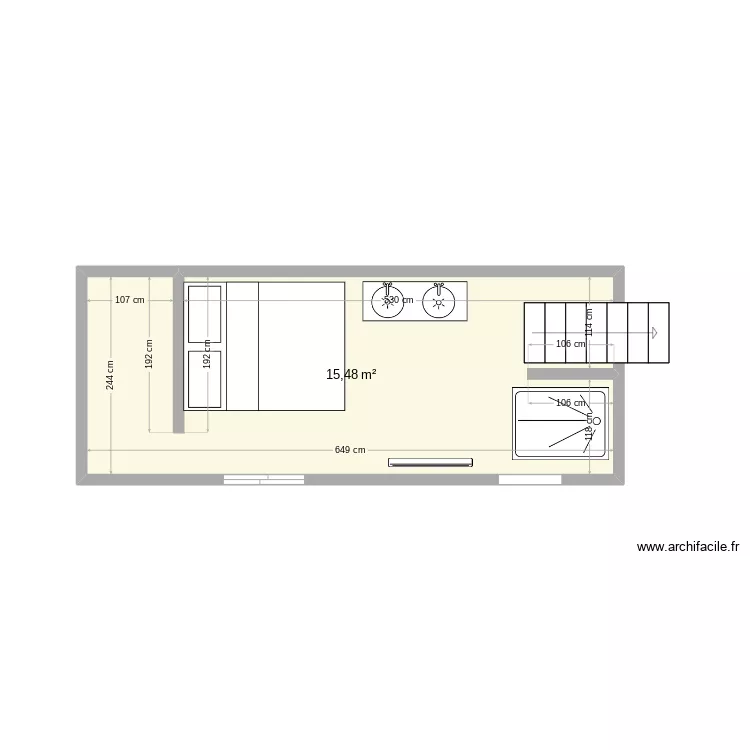 chambre. Plan de 