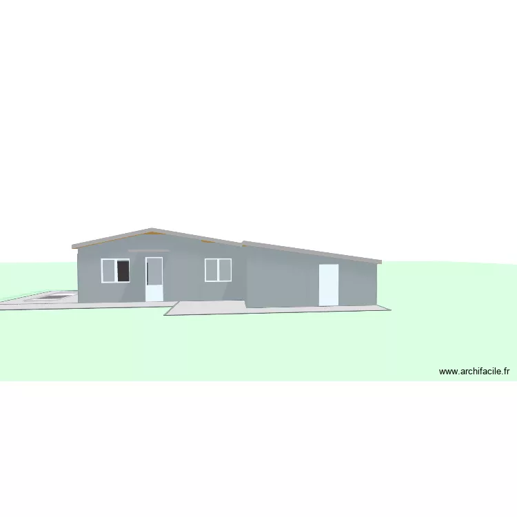 FACADE EST. Plan de 10  et 102 m²