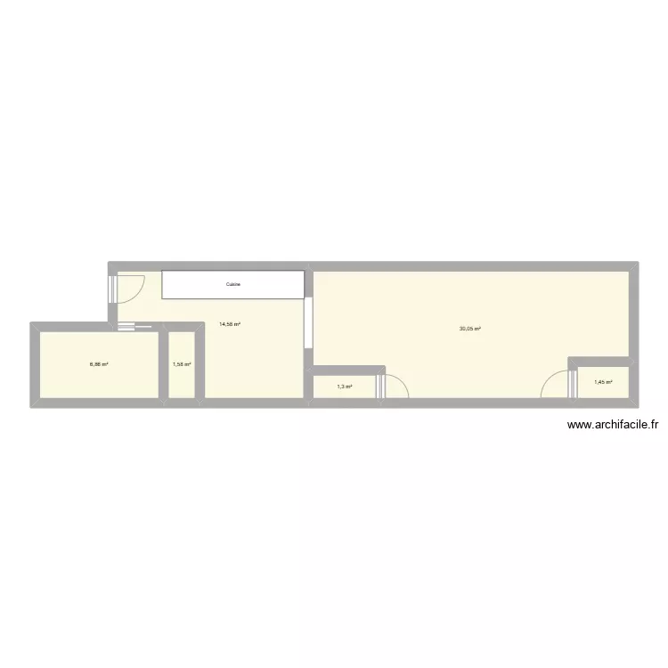 Maison initiale. Plan de 