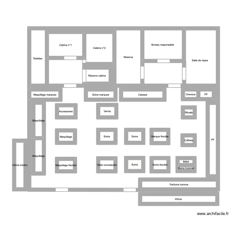 nocive. Plan de 32  et 67 m²