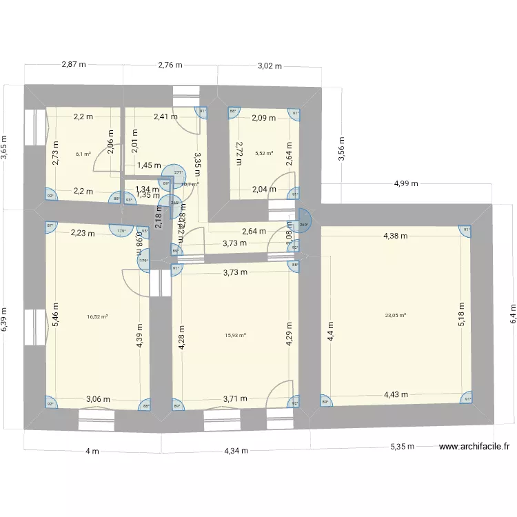 Plan maison après. Plan de 6 et 78 m² Plan maison après. Plan de 6 et 78 m²