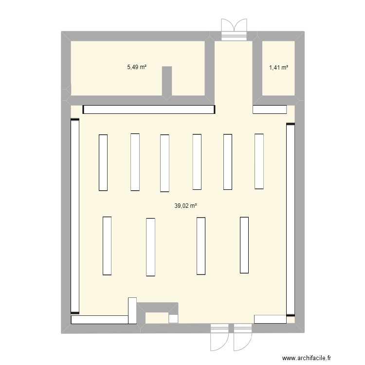 magasin . Plan de 0 pièce et 0 m2