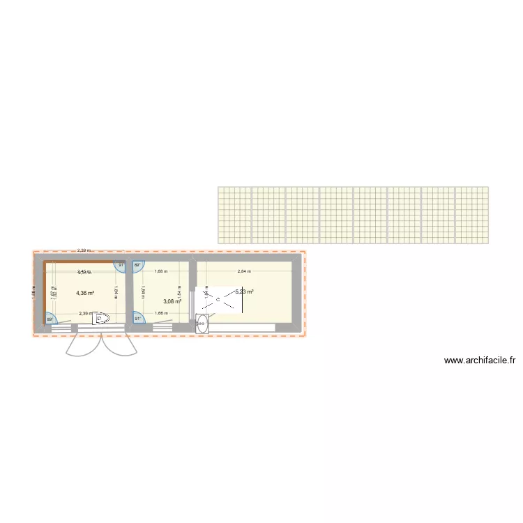 projet local tech. Plan de 3 Pièces et 13 m² projet local tech. Plan de 3 Pièces et 13 m²