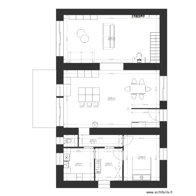 Clement rome_APres2. Plan de 6 pièces et 104 m2