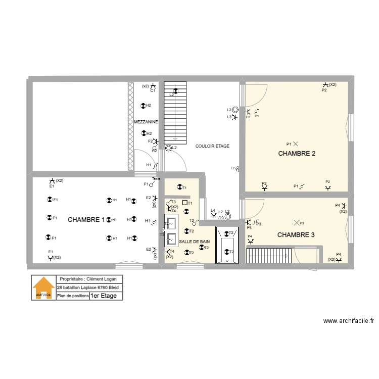 LOGAN CLEMNT . Plan de 3 pièces et 30 m2