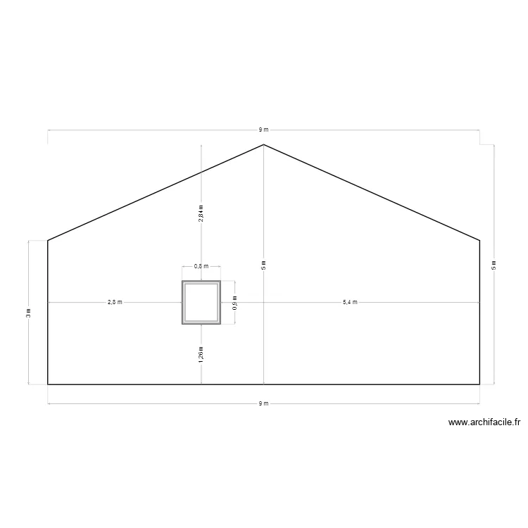 facade gauche. Plan de 