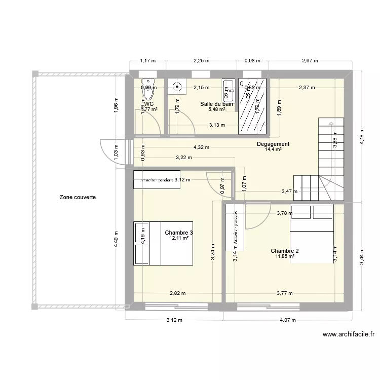 RDC. Plan de 6 et 49 m² RDC. Plan de 6 et 49 m²