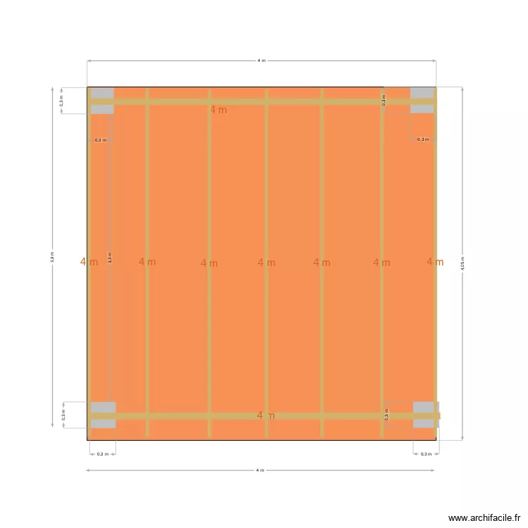 auvent 1. Plan de auvent 1. Plan de