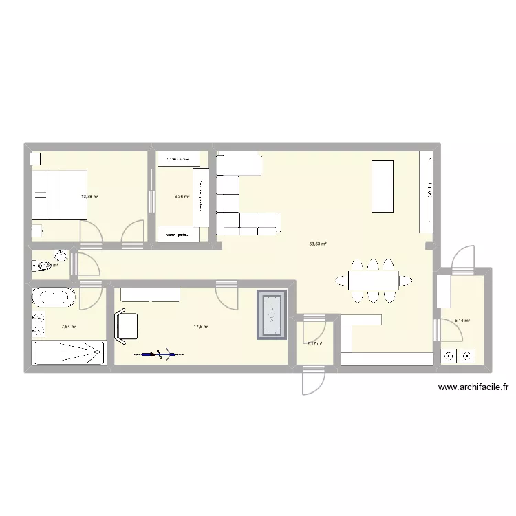Maison 110m2dd. Plan de 8  et 108 m²