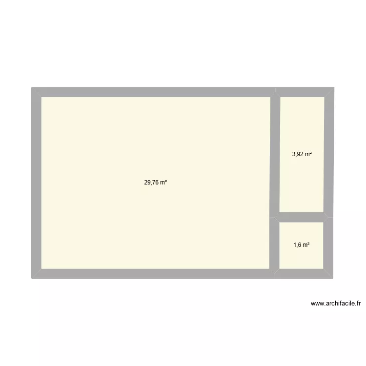 maison. Plan de 3 Pièces et 35 m² maison. Plan de 3 Pièces et 35 m²