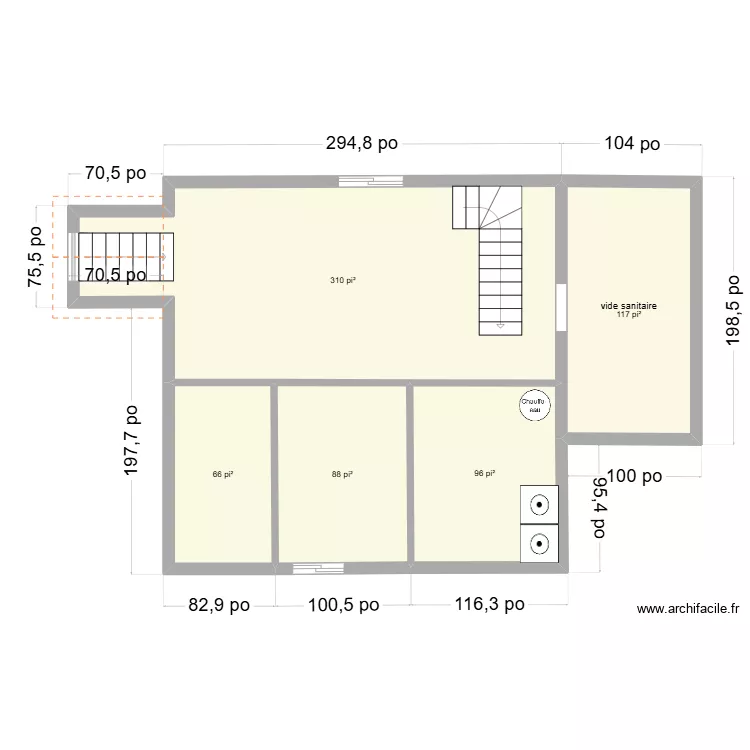 sous-sol fred. Plan de 