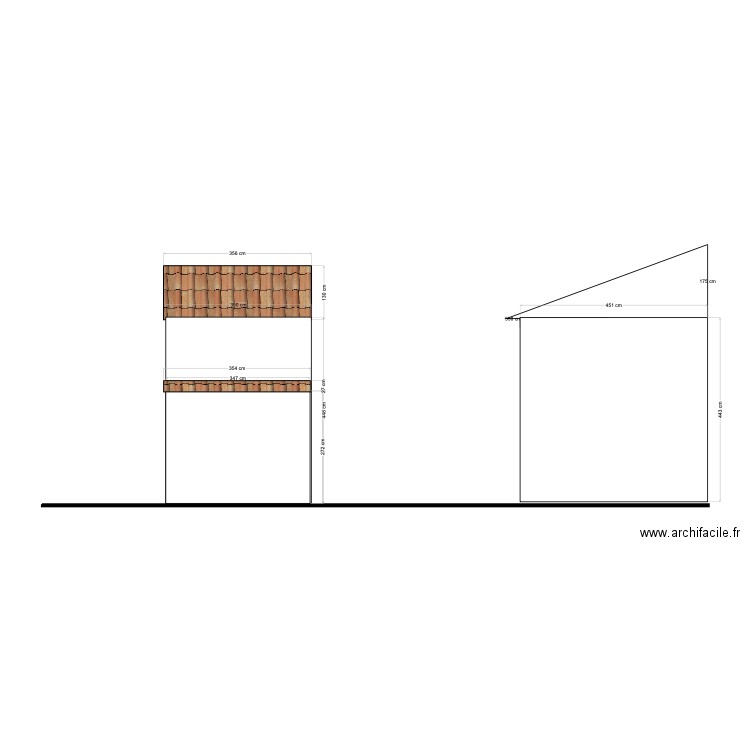  Nord plan coupe façade . Plan de 0 pièce et 0 m2