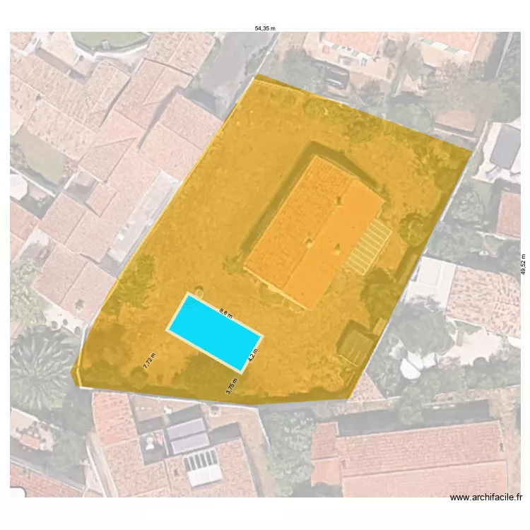 pc piscine. Plan de 